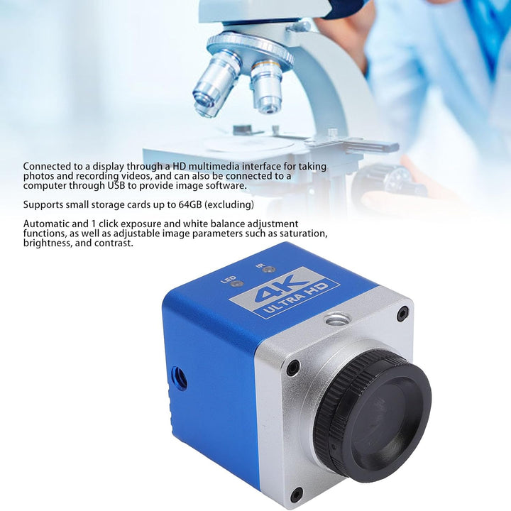 4K HD -Mikroskop Industrielle Kamera 8.3MP 3840x2160 Auflösung 1/1.8 Sensor HD -Anzeige Grenzflächen