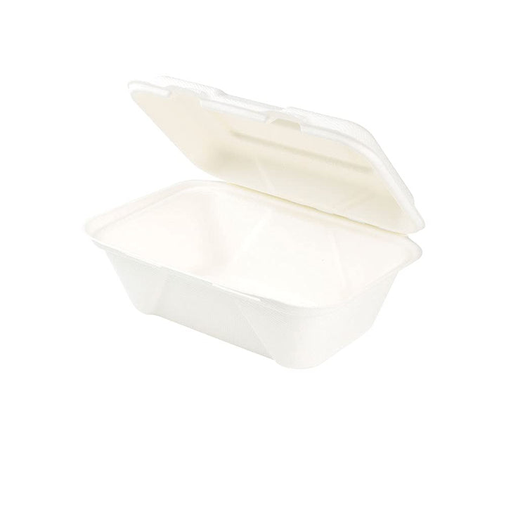 BIOZOYG Zuckerrohr Burger-Box mit Klapp-Deckel I 50 St. kompostierbare Imbiss-Verpackung aus Bagasse