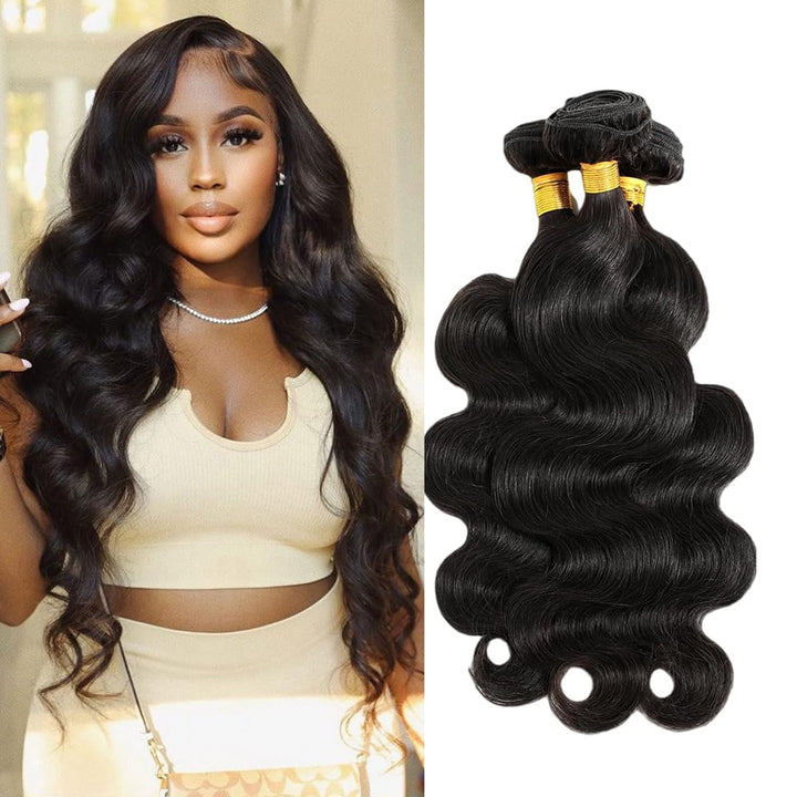 Body Wave Bundles Human Hair Echthaar Tressen Extensions Menschliches Haar Extensions 3 Bundles 100g