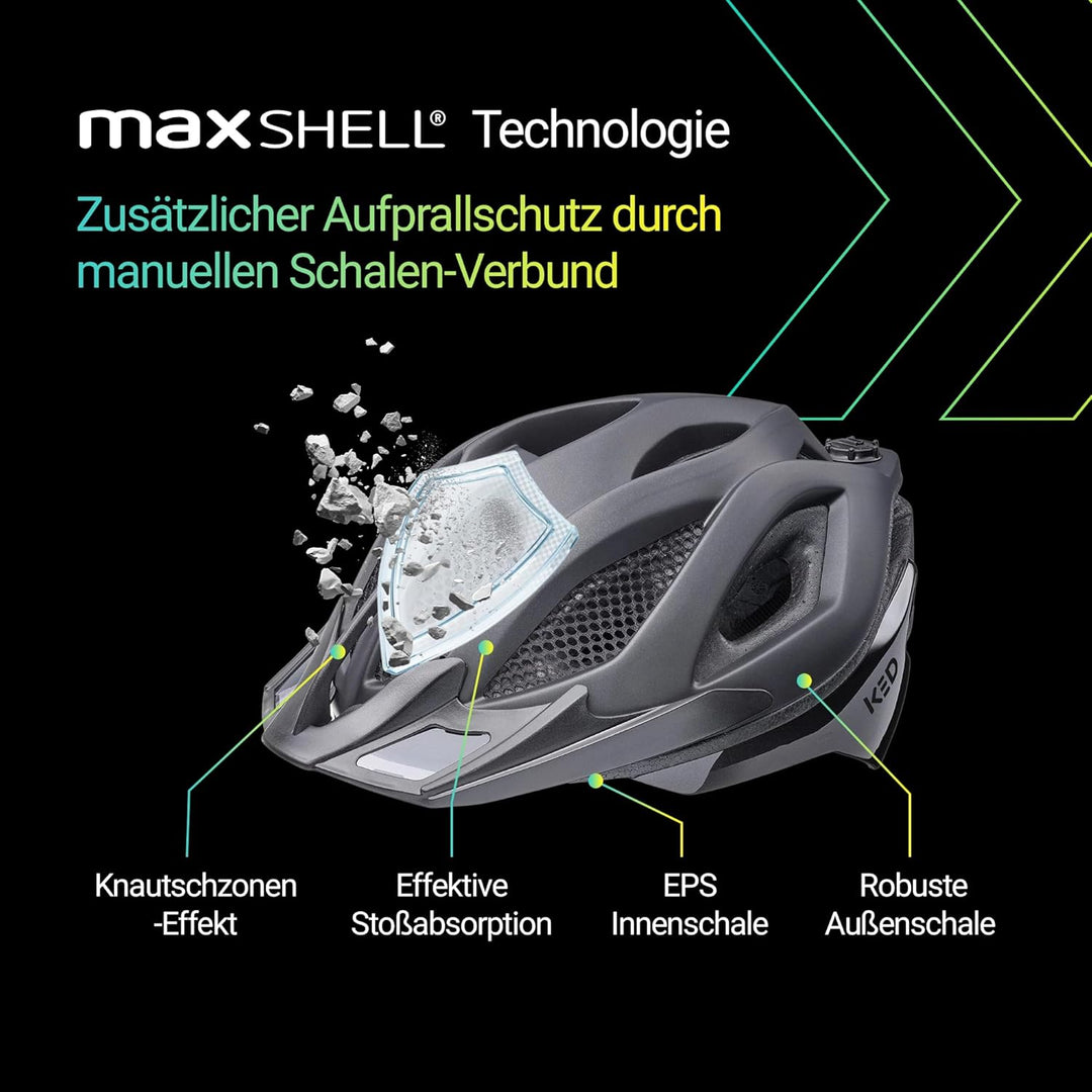 KED MTB Fahrradhelm SPIRI II Trend, schwarz L (55-61cm), L (55-61cm)