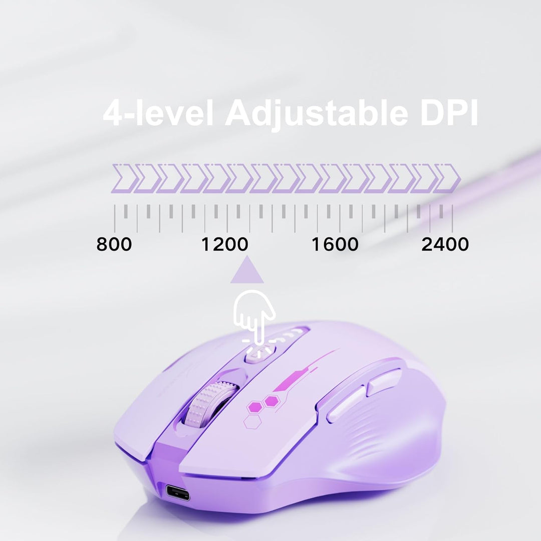 Uineer Bluetooth Maus, [aktualisiert] Maus kabellos Tri-Modus (BT 5.0/4.0+2,4 GHz), sichtbare Batter