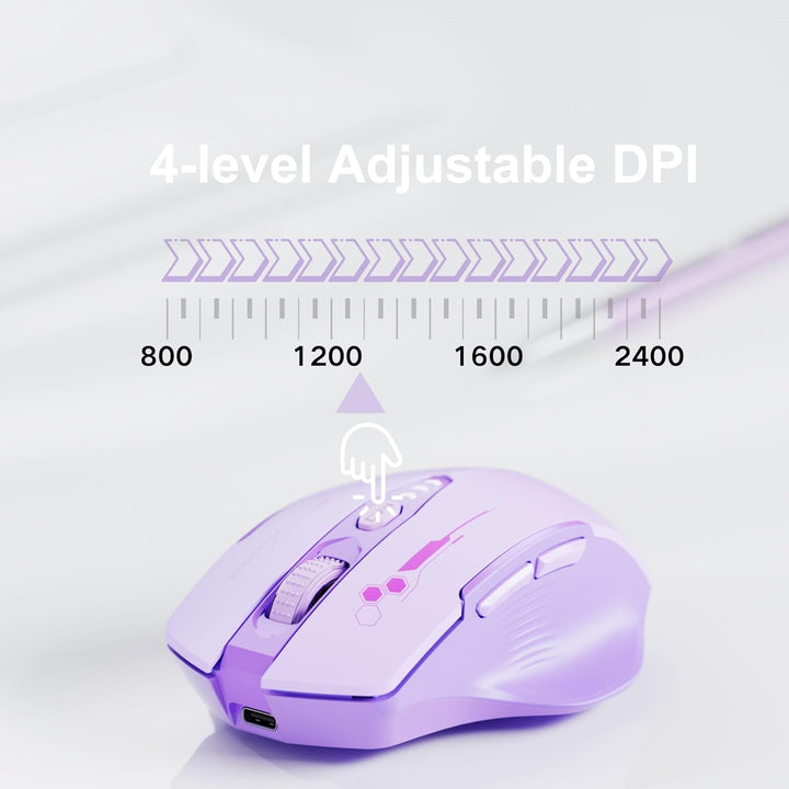 Uineer Bluetooth Maus, [aktualisiert] Maus kabellos Tri-Modus (BT 5.0/4.0+2,4 GHz), sichtbare Batter