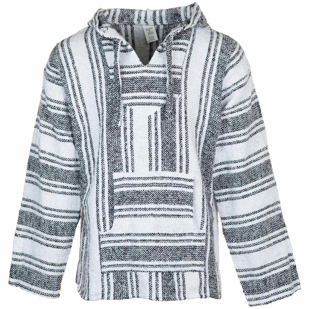 Siesta Baja Hoodie – Mexikanischer Jerga Hippie Pulli Kapuzenpullover für Herren und Damen L Gebroch