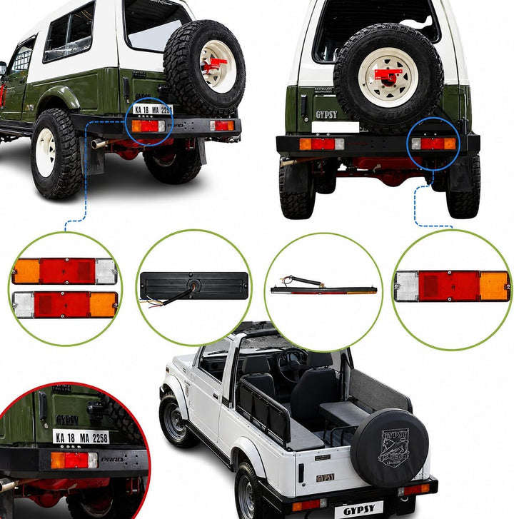 samurai tail lights Complete LED Rear Brake Tail Light Assembly Set Competitive Fit for suzuki samur