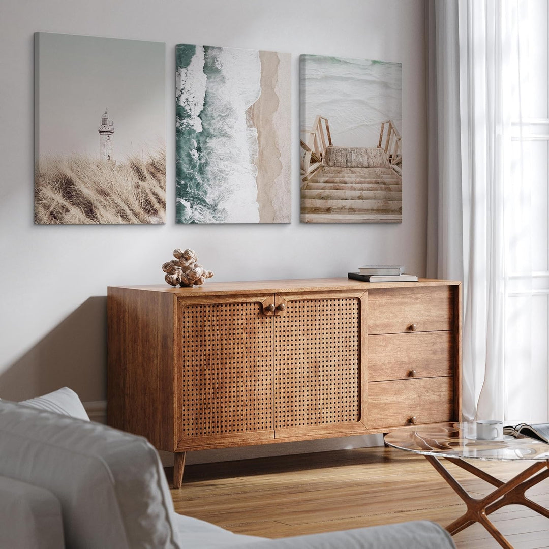 Muralo - Wandbilder Set - Leinwand Bilder Set Aufhängefertig - das Leinwandbilder Set - Bilder für W