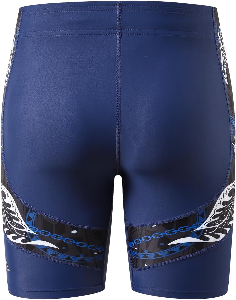 HUGE SPORTS Herren Splice Schwimmhose Kompression Jammer Lang Wilde Serie S Teufelsfische, S Teufels