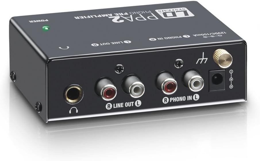 LD Systems PPA 2 Phono-Vorverstärker und Entzerrer LDPPA2, schwarz Single, Single