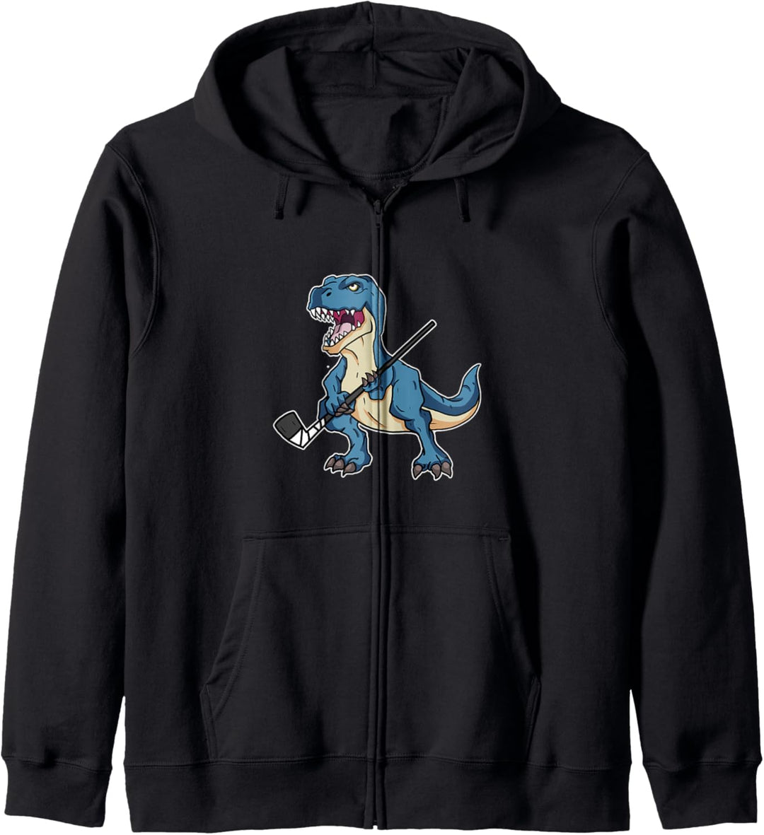 Lustiges Dinosaurier Geschenk Hockey Hockeyspieler Kapuzenjacke