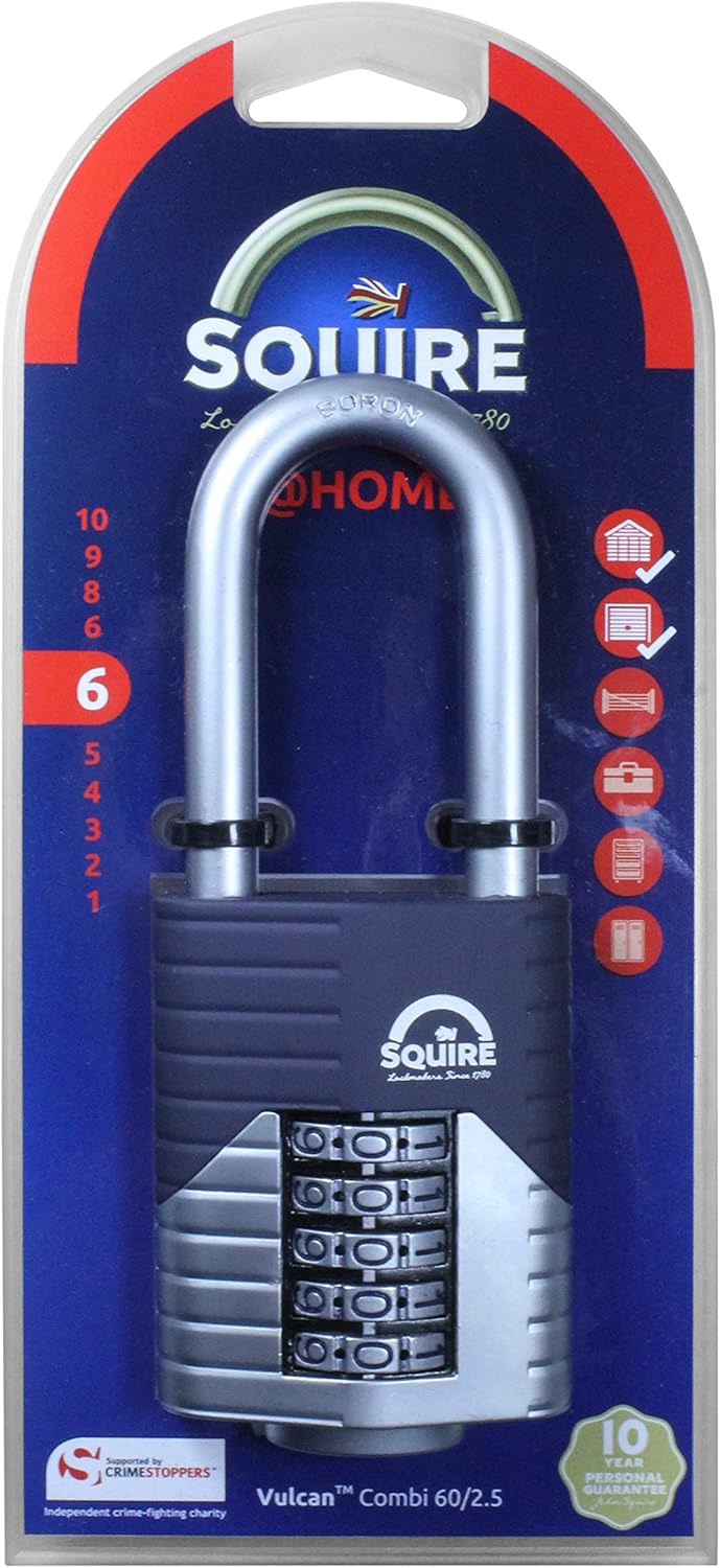 SQUIRE Vulcan Combi 60/2.5 Hochsicheres Vorhangschloss, blau 60 mm, 60 mm