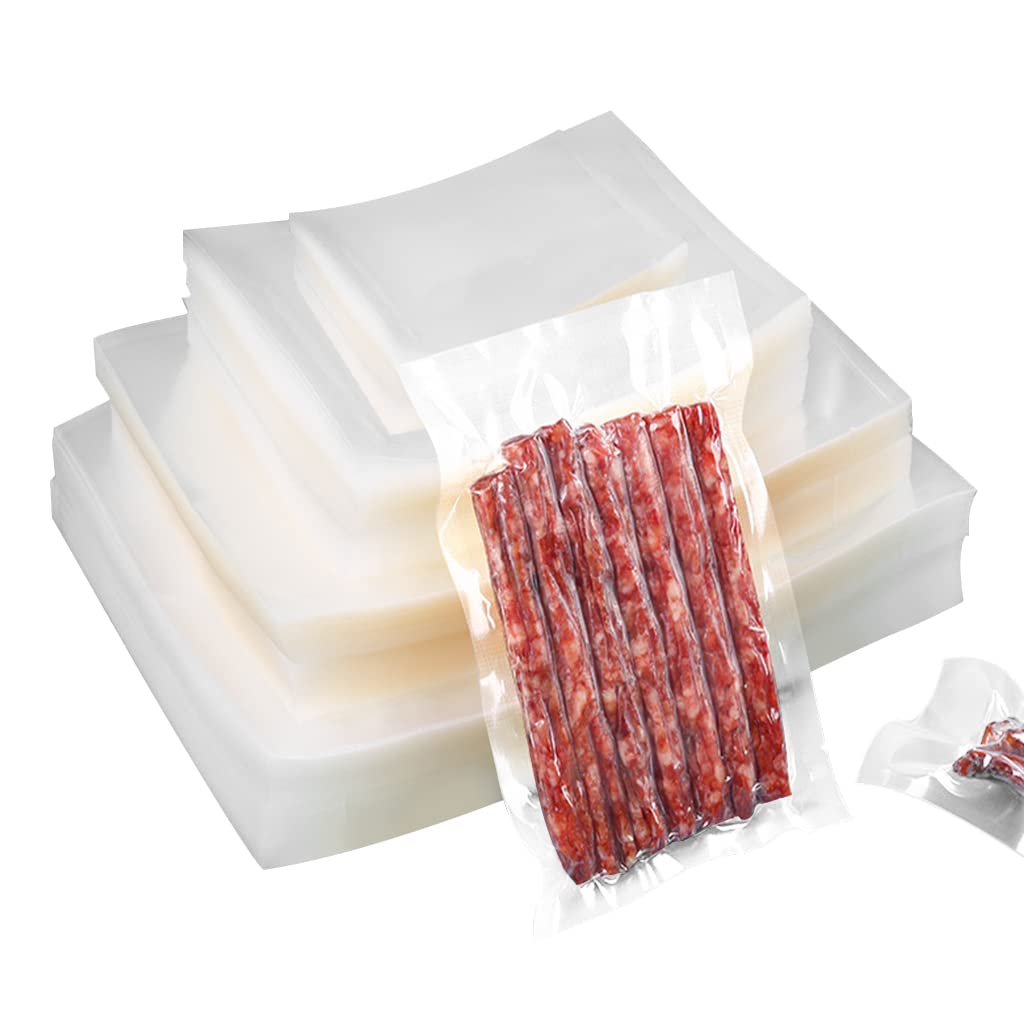 200 Stück Vakuumierbeutel 10x15/15x20/20x25/20x30, Gefrierbeutel, Sous Vide Beutel, BPA-Frei, Eingep