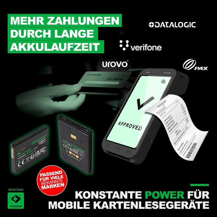 PATONA Premium Akku für Zebra TC21 TC210 TC26 – 3100mAh Li-Ion Ersatzakku für Zebra BT-000409 BT-000
