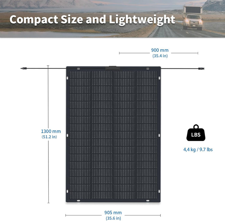 420W (2er-Pack 210 Watt) Flexibles Solarmodul Monokristallines Solarmodul Photovoltaikmodul Solarmod