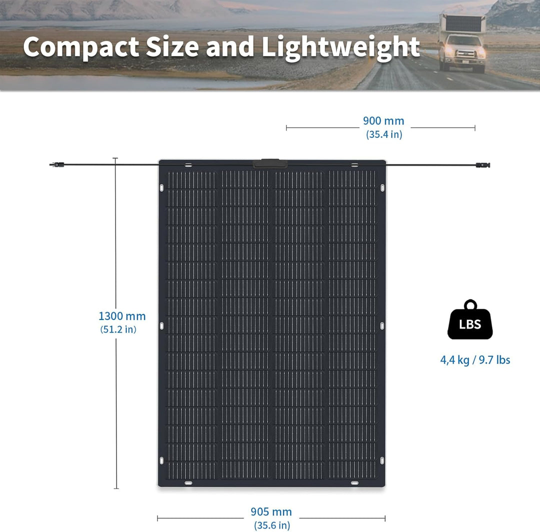 210W Flexibles Solarmodul Monokristallines Solarmodul Photovoltaikmodul Solarmodul für Wohnwagen, Bo