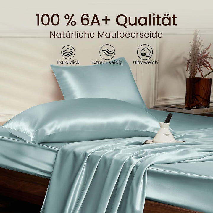 THXSILK 25 Momme Seide Kissenbezug für Haar und Haut - Maulbeerseide Kissenbezug - Hypoallergen mit