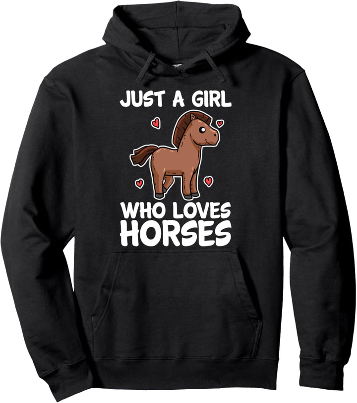 Just A Girl Who Loves Horses Pferd Reiten Pferde Kostüm Pullover Hoodie