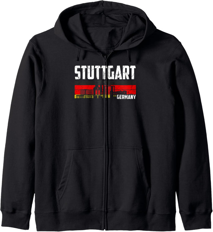 Mein Stuttgart Skyline Deutschland Heimat Stadt Souvenir Kapuzenjacke