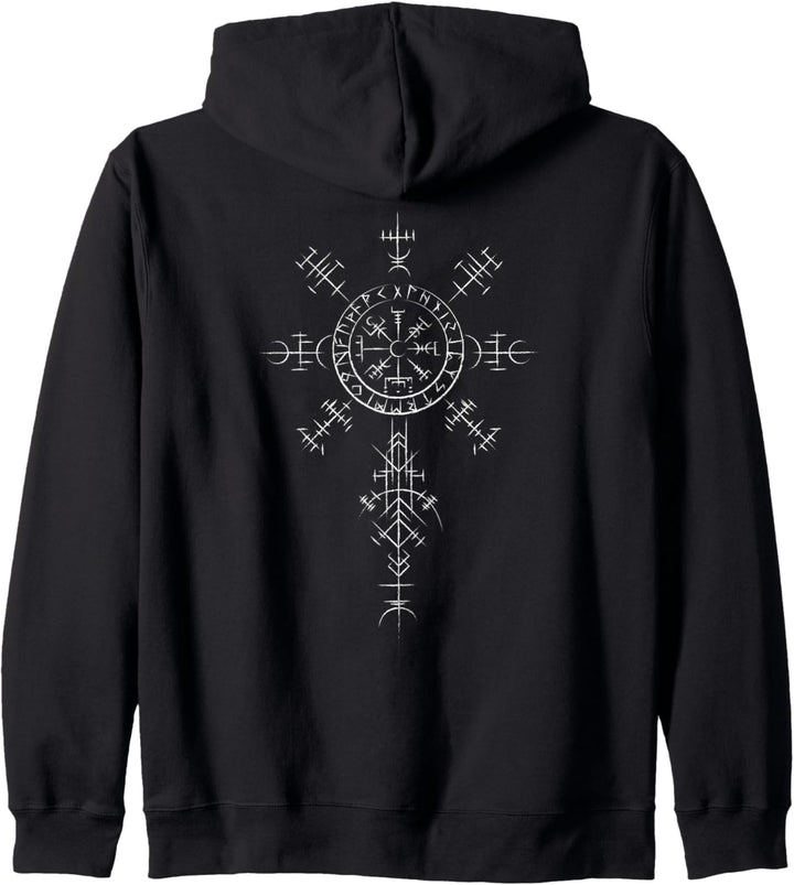 Keltischer Vikinger Vegvisir Kompass Wikinger (on back) Kapuzenjacke