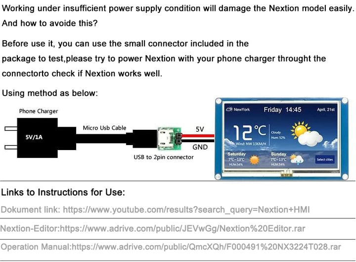 Aihasd 2.8" TFT 320X240 English Nextion HMI USART UART Serial Touch LCD Module Display Panel for Ard