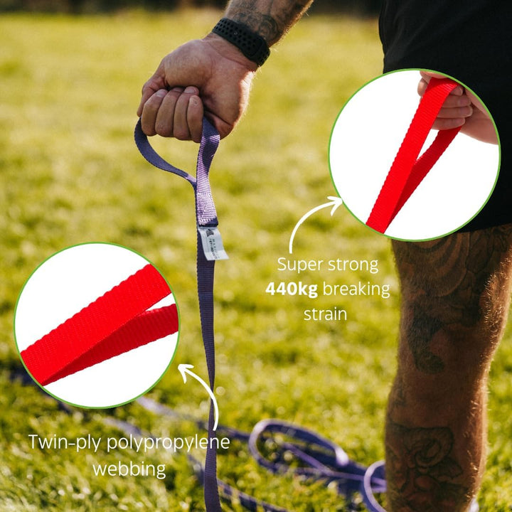 15 m lange Leine für Hunde und Pferde 25 mm breit sehr stark 50ft/15m Rot, 50ft/15m Rot