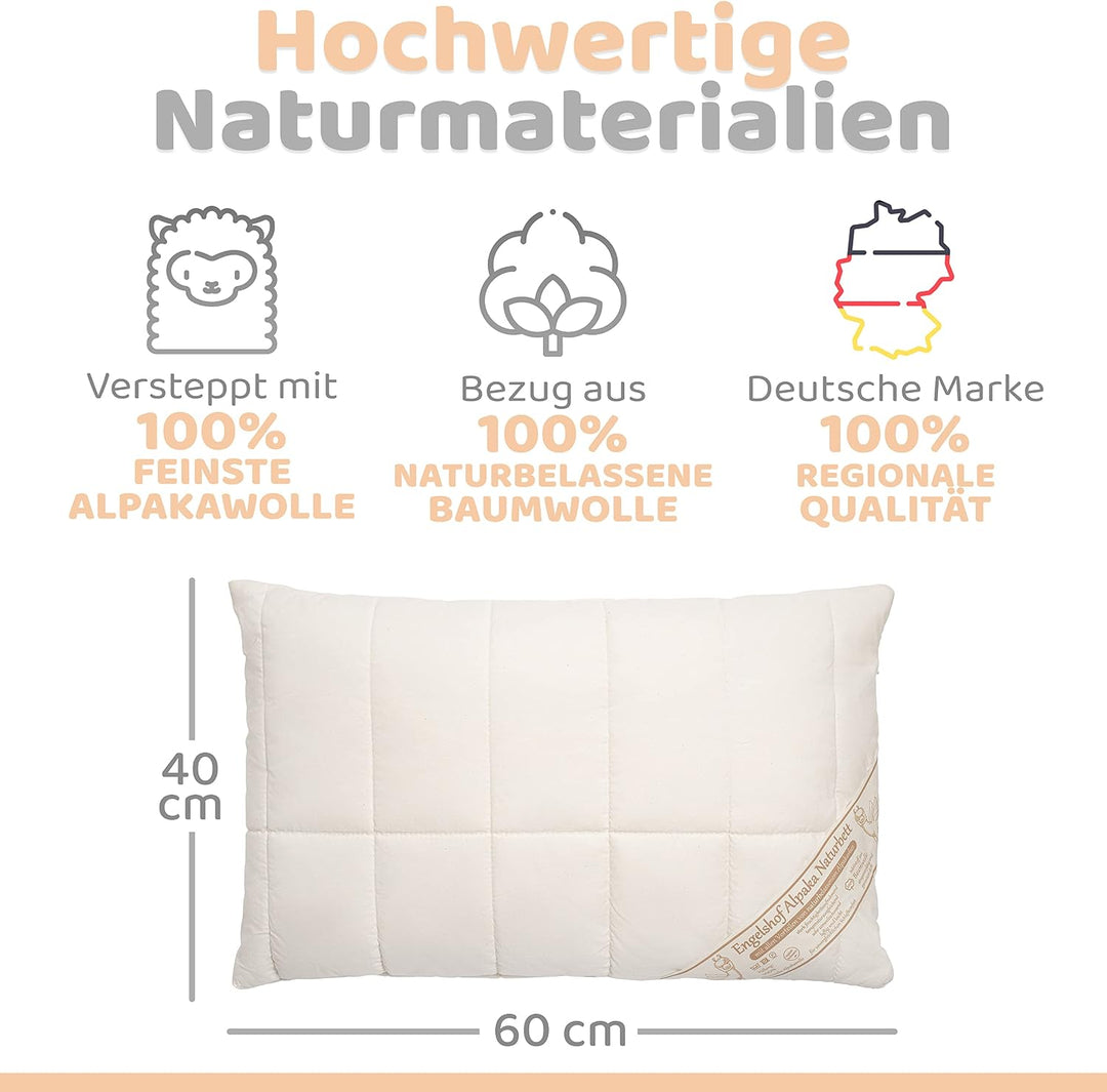 Engelshof Alpakakissen Farisa schmal 40x60 cm Alpakavlies 40x60 Cm Füllung: Alpakavlies (weich), 40x