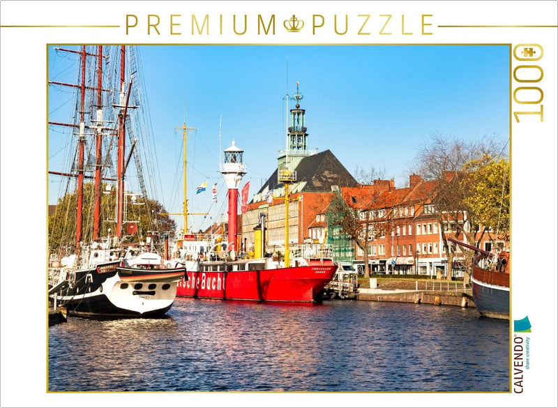 CALVENDO Puzzle Emden am Ratsdelft 1000 Teile Lege-Grösse 64 x 48 cm Foto-Puzzle Bild von Andrea Dre