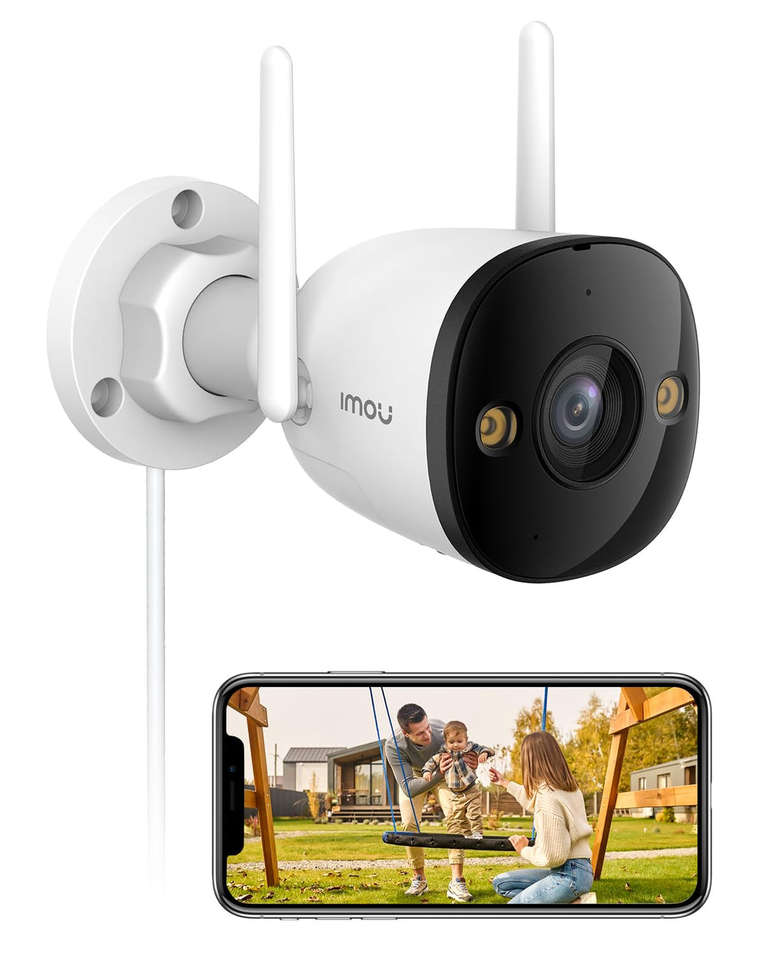 Imou 2K/3MP Überwachungskamera Aussen, WLAN IP Kamera Outdoor mit 30m Nachtsicht, AI Personenerkennu