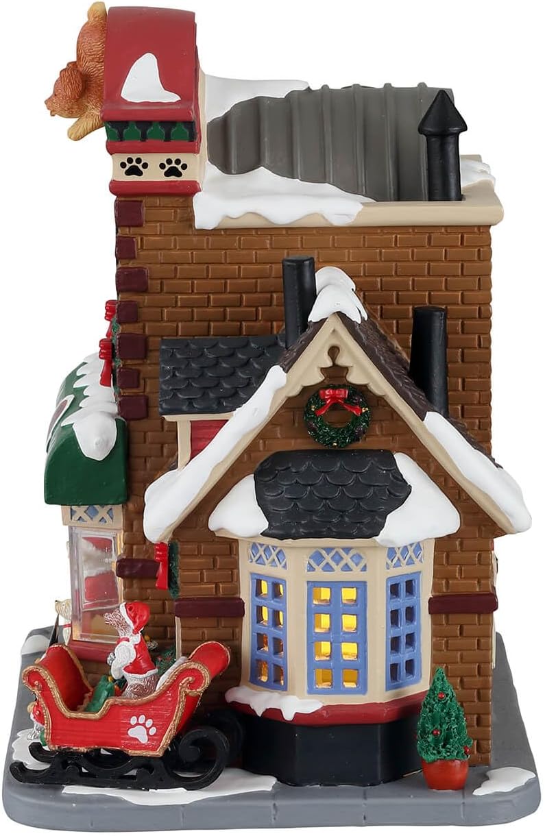 Lemax Christmas Village Meet Santa Paws Batteriebetriebene LED -15800