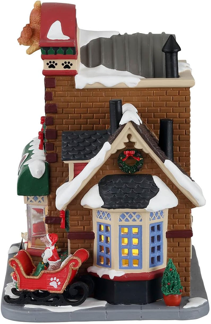 Lemax Christmas Village Meet Santa Paws Batteriebetriebene LED -15800
