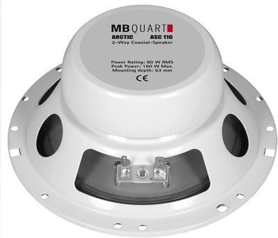 MB Quart ASC 116 2-Wege 160W - Autolautsprecher (2-Wege, 160 W, 80 W, 4 Ohm, 14,3 cm, 1,9 cm)