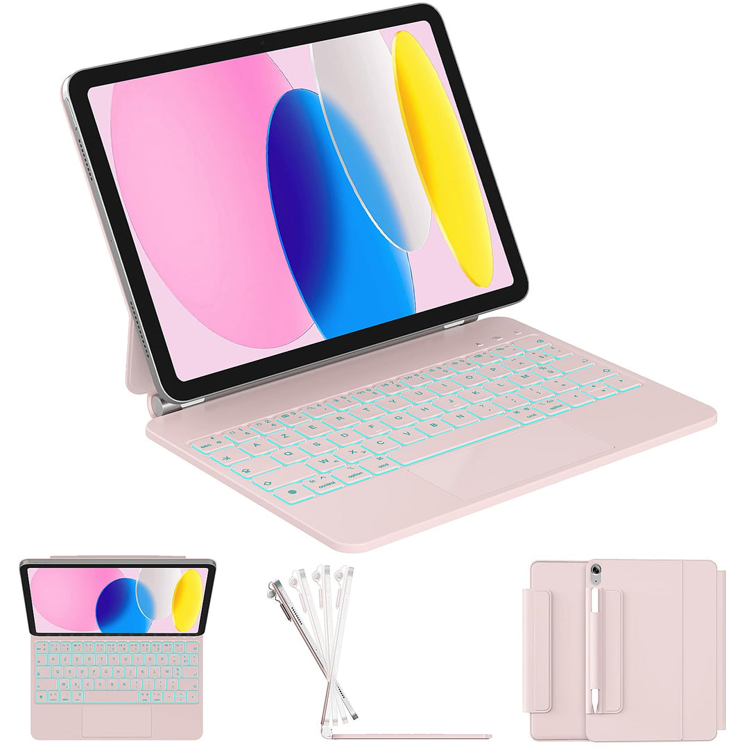Magic Tastatur für iPad A16 11. Gen 2025/10. Gen 10.9" 2022, Magnetische Freischwebende Design, Mult