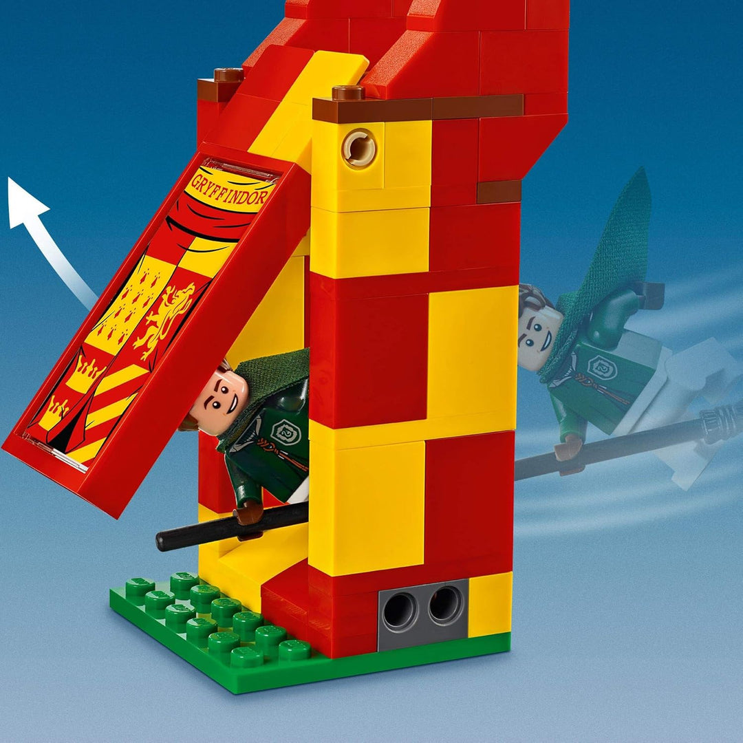 LEGO 75956 Harry Potter Quidditch Turnier Bauset, Gryffindor, Slytherin, Ravenclaw und Hufflepuff Tü