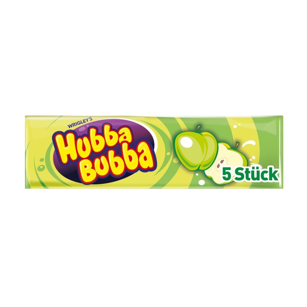 Hubba Bubba Kaugummi Apfel, 20er Pack (20 x 5 Stück), Apfel