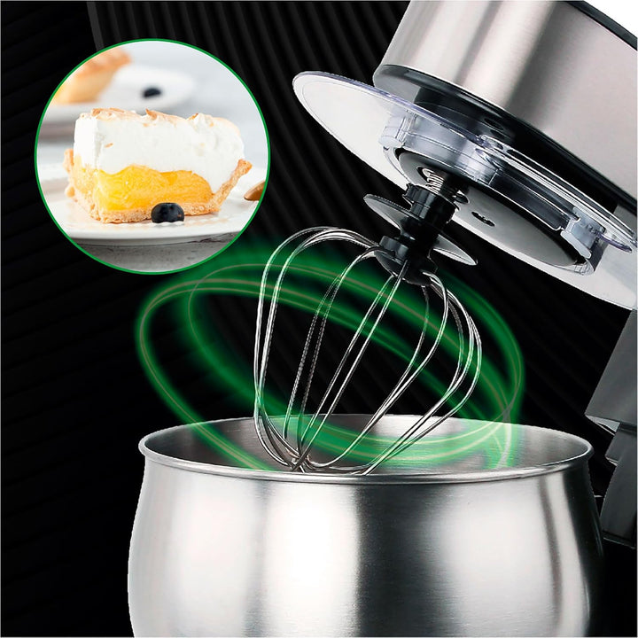 Mesko MS4228 Küchenmaschine, 5 Liter, professionelle Orbital-Küchenmaschine, 6 Geschwindigkeiten + P