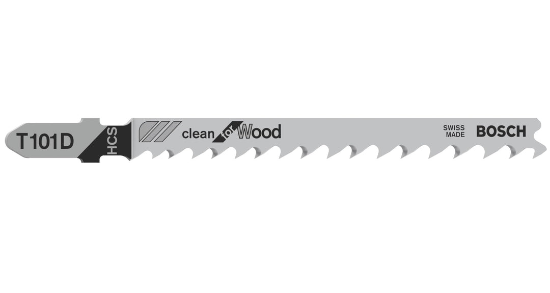 Bosch Professional 100 x Stichsägeblatt T 101 D (für weiches Holz, gerader Schnitt, Zubehör Stichsäg