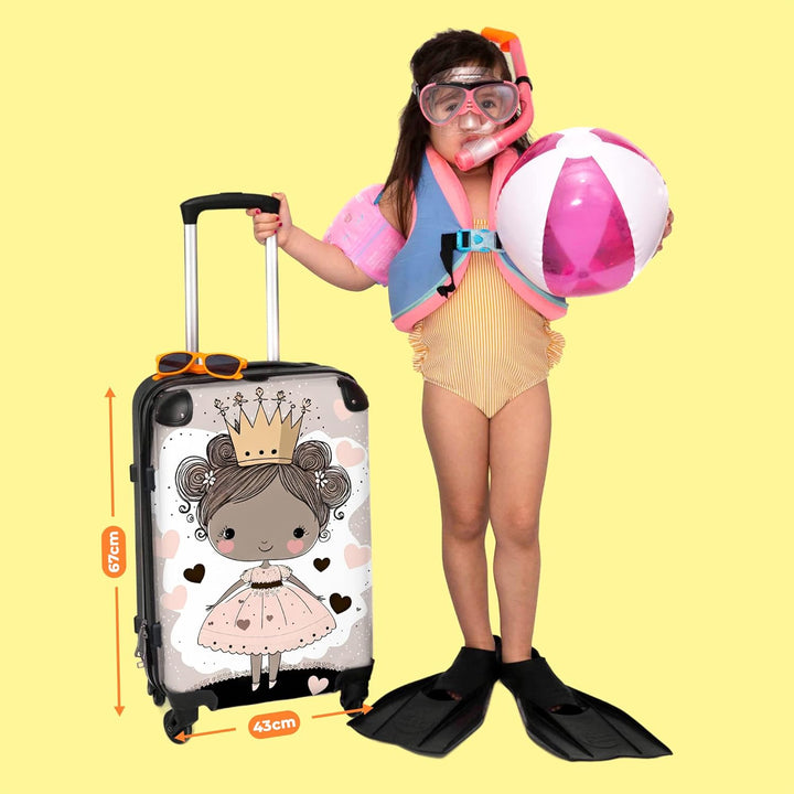 NoBoringSuitcases.com® Hartschalenkoffer Mädchen Kinder Koffer fürs Gepäck Carry on Trolli Geschenke