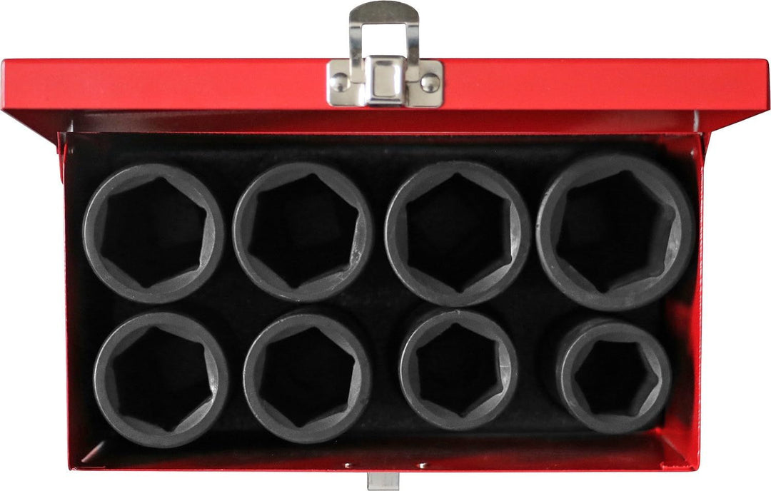 KS Tools 515.0510 3/4" Sechskant-Kraft-Stecknuss-Satz, 8-tlg. lang, Farbig