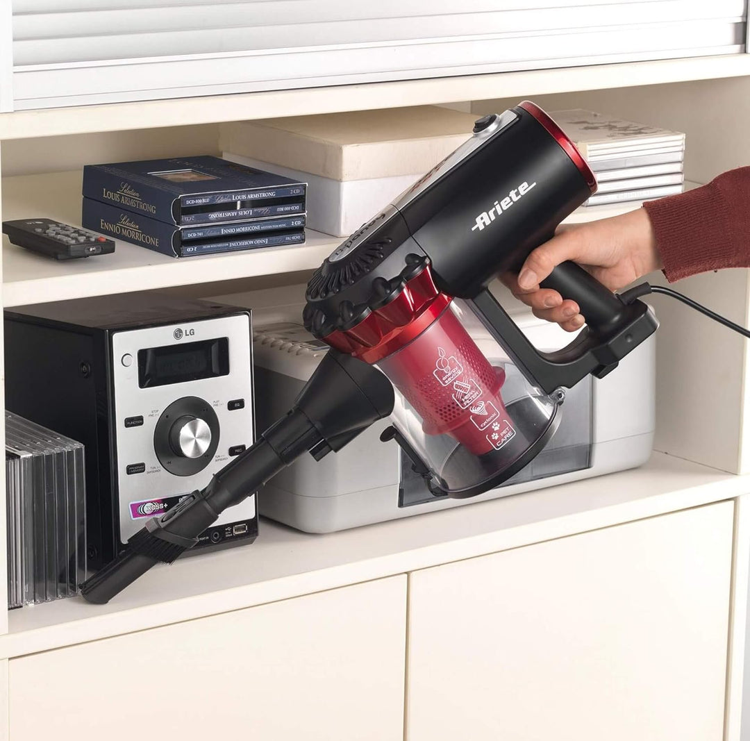 Ariete 2759 Handy Force RBT, 2-in-1-Akku-Staubsauger und Krümelsauger, HEPA-Filter, Beutellose Zyklo