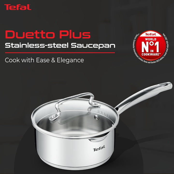 TEFAL DUETTO+ G7192355 Saucepan Round Edelstahl