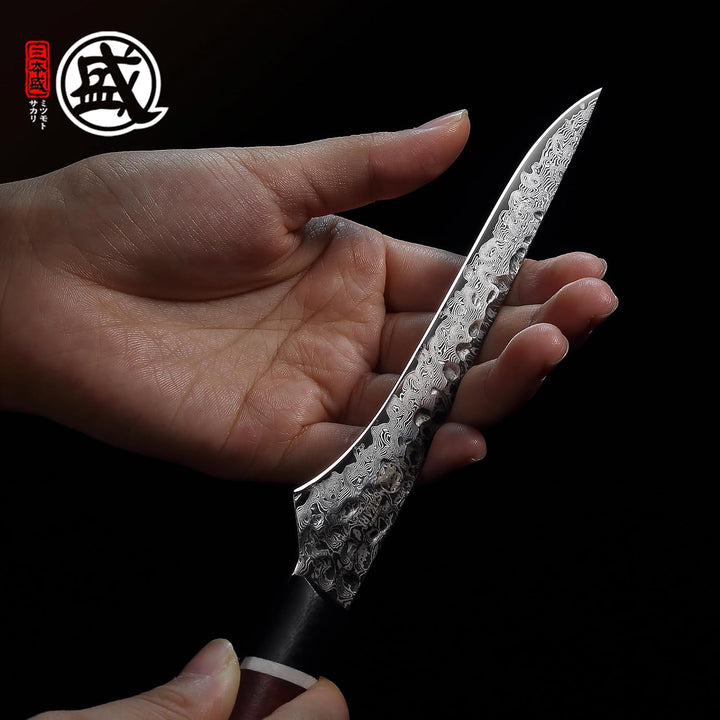 MITSUMOTO SAKARI 15 cm Japanisches Ausbeinmesser, S440C Pulverstahl Messer Entbeinemesser, Entbeinem