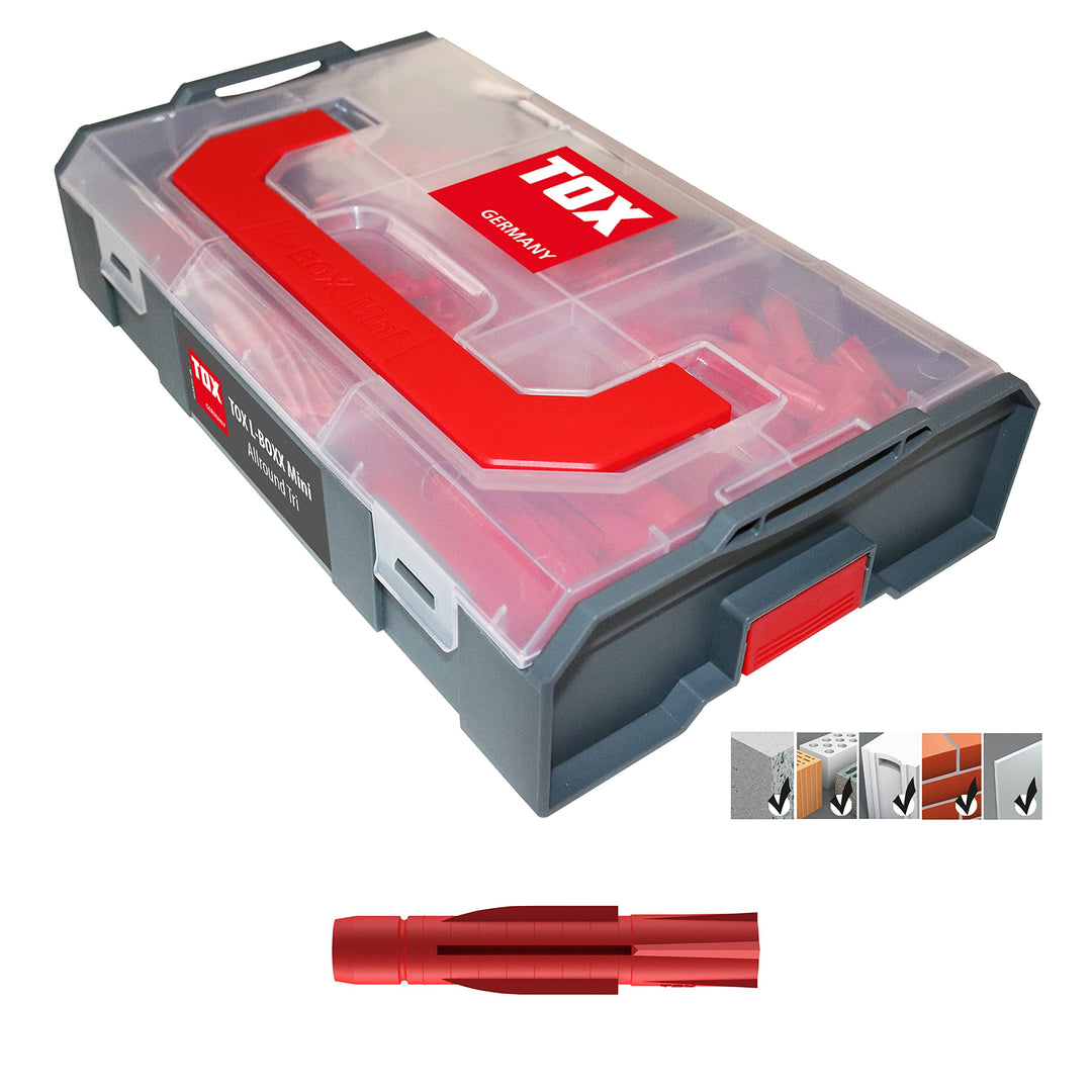 TOX L-BOXX Mini Allround Tri Dübelset effektiv, kompakt, übersichtlich, individuell anpassbar & stap