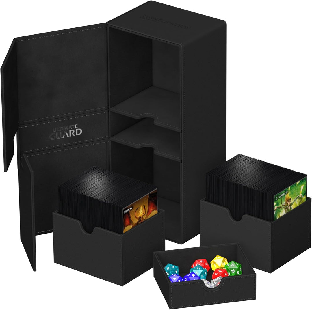 Ultimate Guard Twin Flip`n`Tray 266+ Xenoskin schwarz, Schwarz