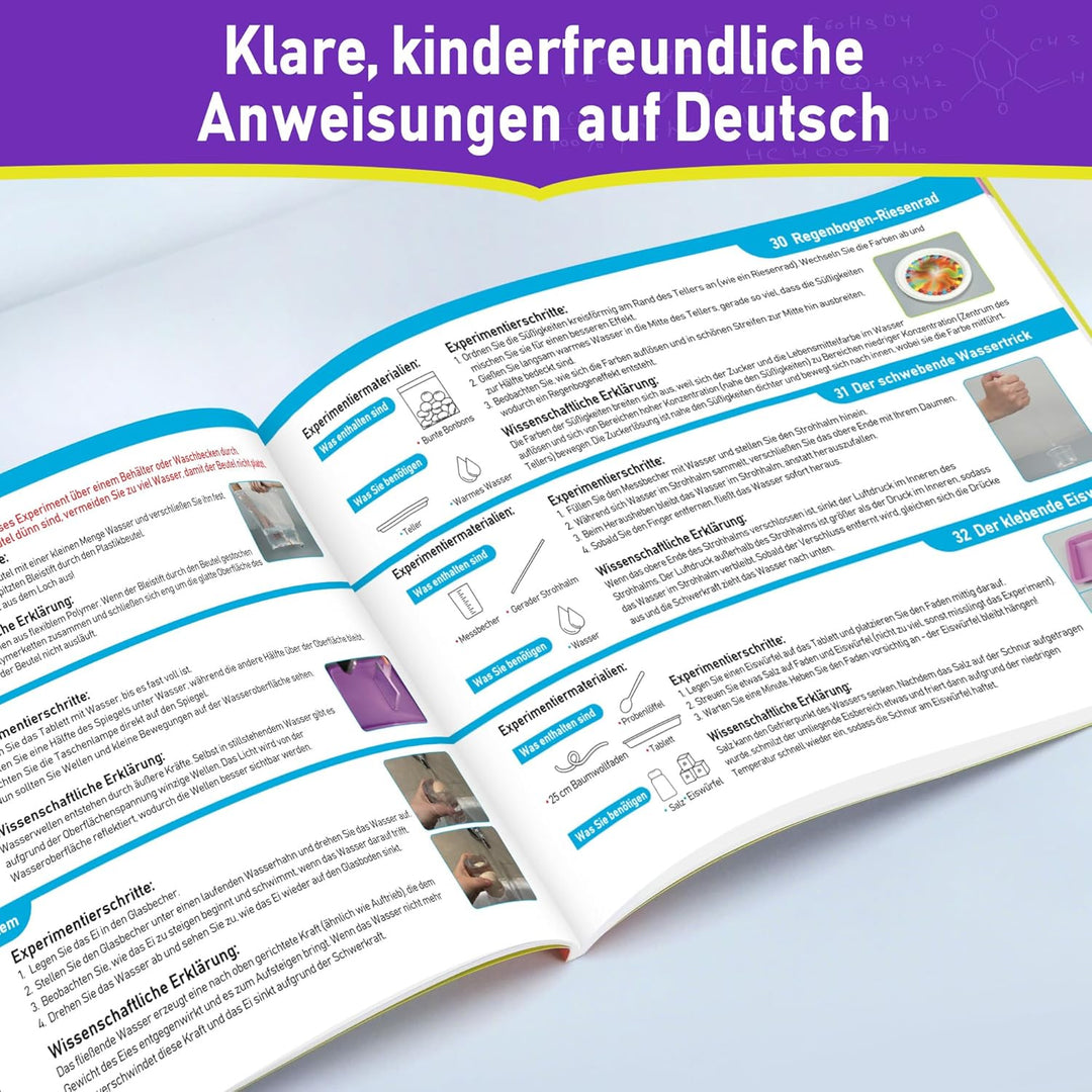 BenBen 155+ Experimente für Kinder ab 6 7 8 9 10, Wissenschaft Experimentierkasten für Kinder, STEM