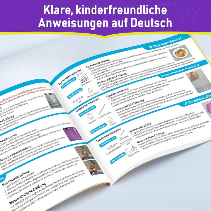 BenBen 155+ Experimente für Kinder ab 6 7 8 9 10, Wissenschaft Experimentierkasten für Kinder, STEM