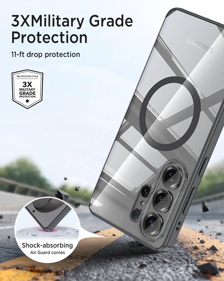 Miimall Ultradünn Handyhülle Kompatibel mit Samsung Galaxy S26 Ultra Hülle Transparent Mag Safe, PC+