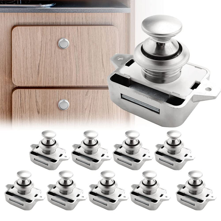 10 Stück Push Button Catch Door Lock Türknauf Verriegelung Druckknopfverriegelung passend für 15-18