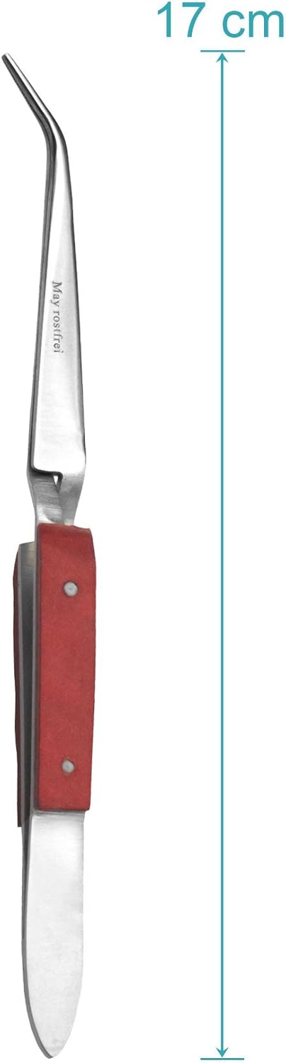 May - Set 3x Lötpinzette - Kreuzpinzette - Industrie-Pinzette - Technische Pinzette - abgewinkelte S