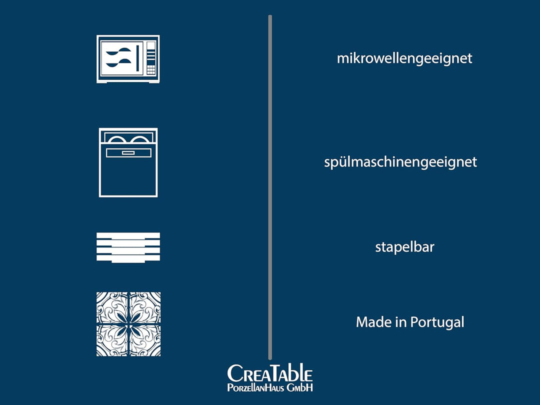 Creatable, 10103, Serie Uno Rusty Rose + Offwhite, Geschirrset, Teller Set 8 teilig Rose + Offwhite