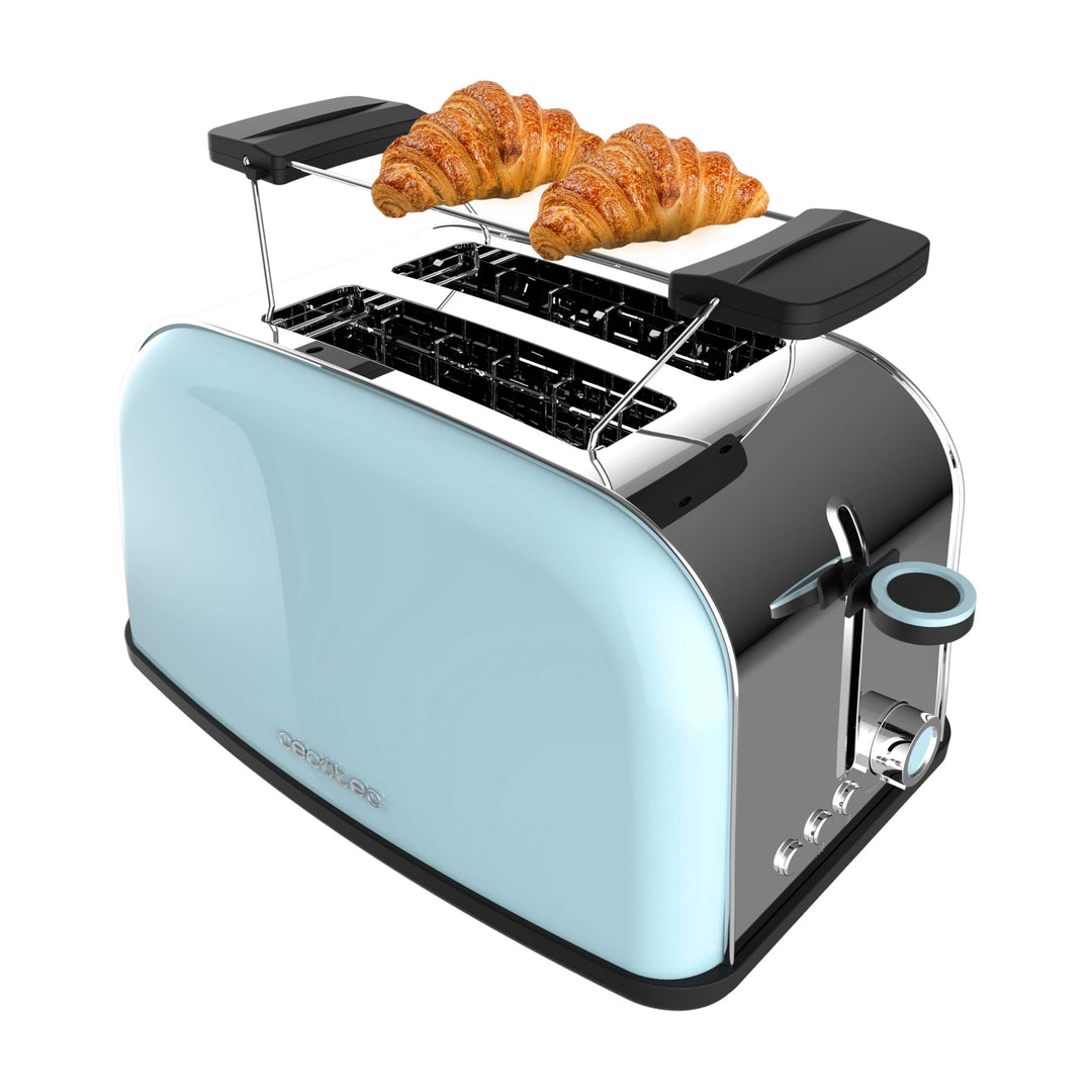 Cecotec Vertikaler Toaster Toastin' time 850 Blue, 850W, Doppelter Kurzschlitz und breiter Schlitz 3