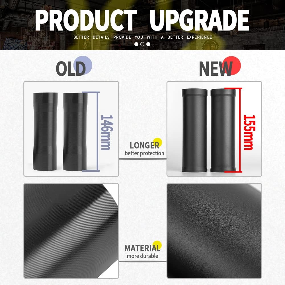 TAZGANTAX Motorrad Gummi Aluminium Vordere Obere Untere Gabel Staubschutz Gamaschen Gators Stiefel S