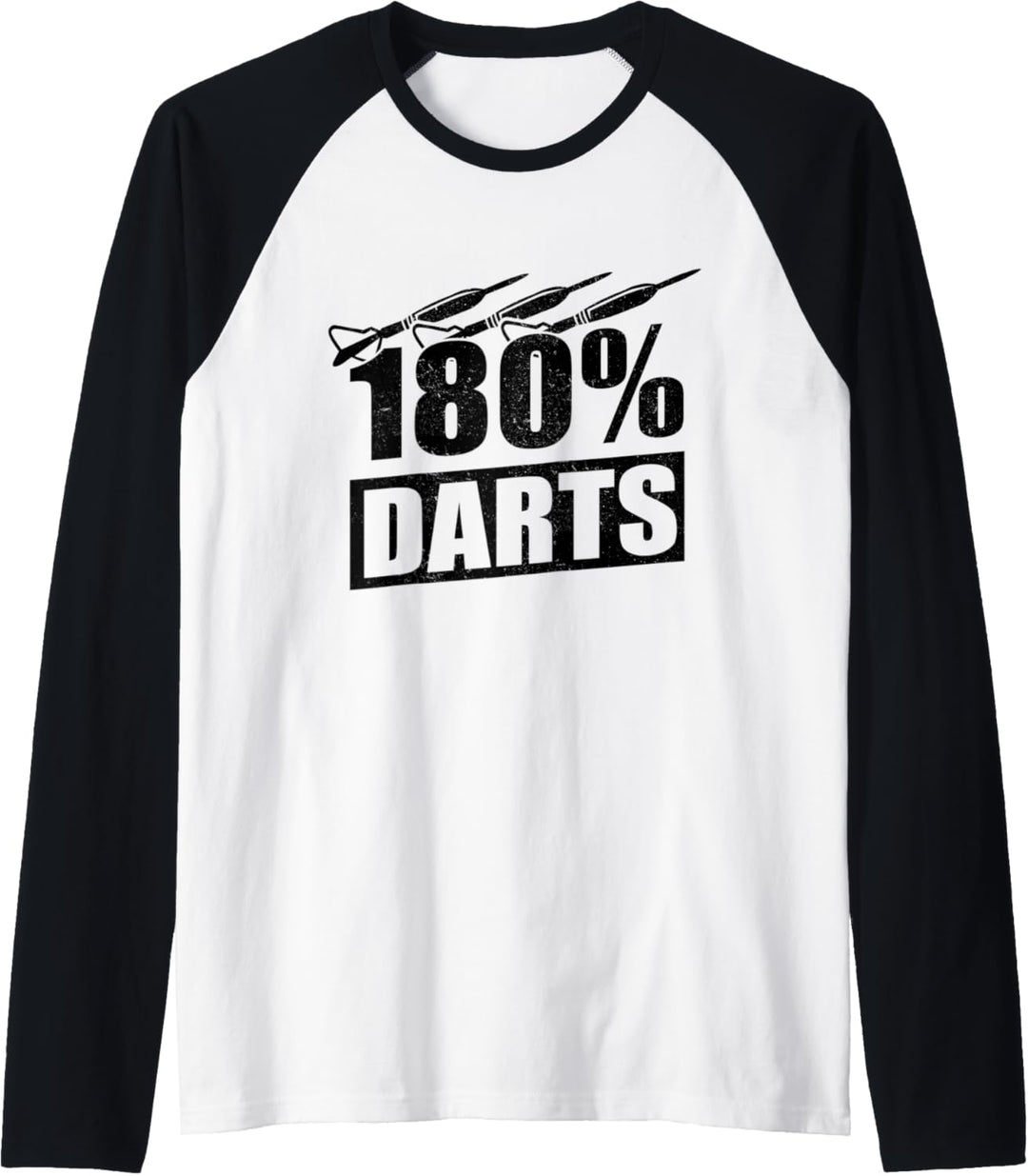 - 180% Dartpfeile - Lustiger Dartspieler Raglan